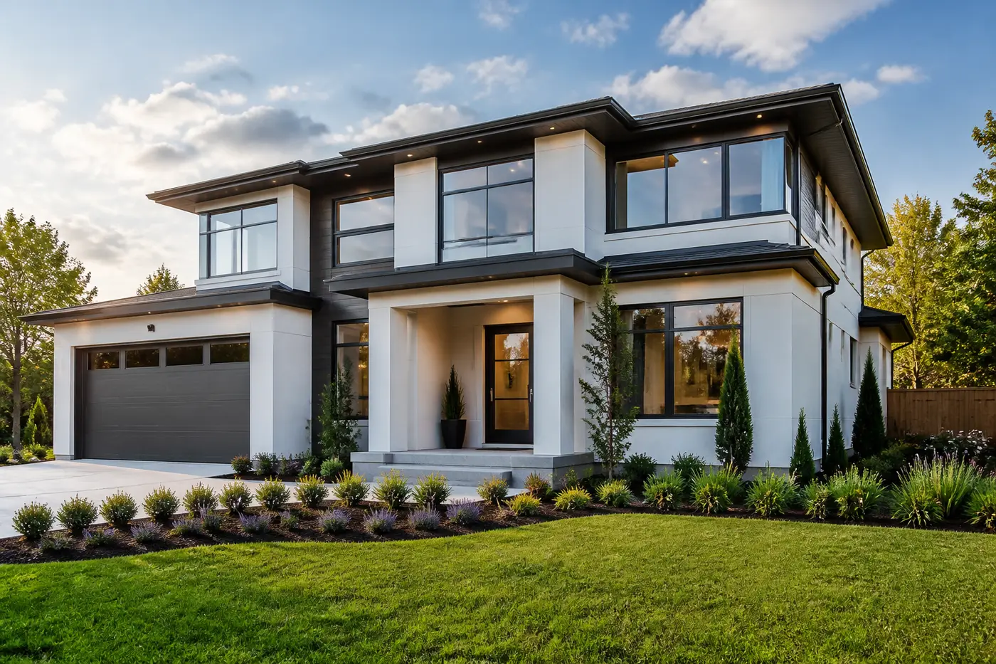 Residential house after coordinated finishing