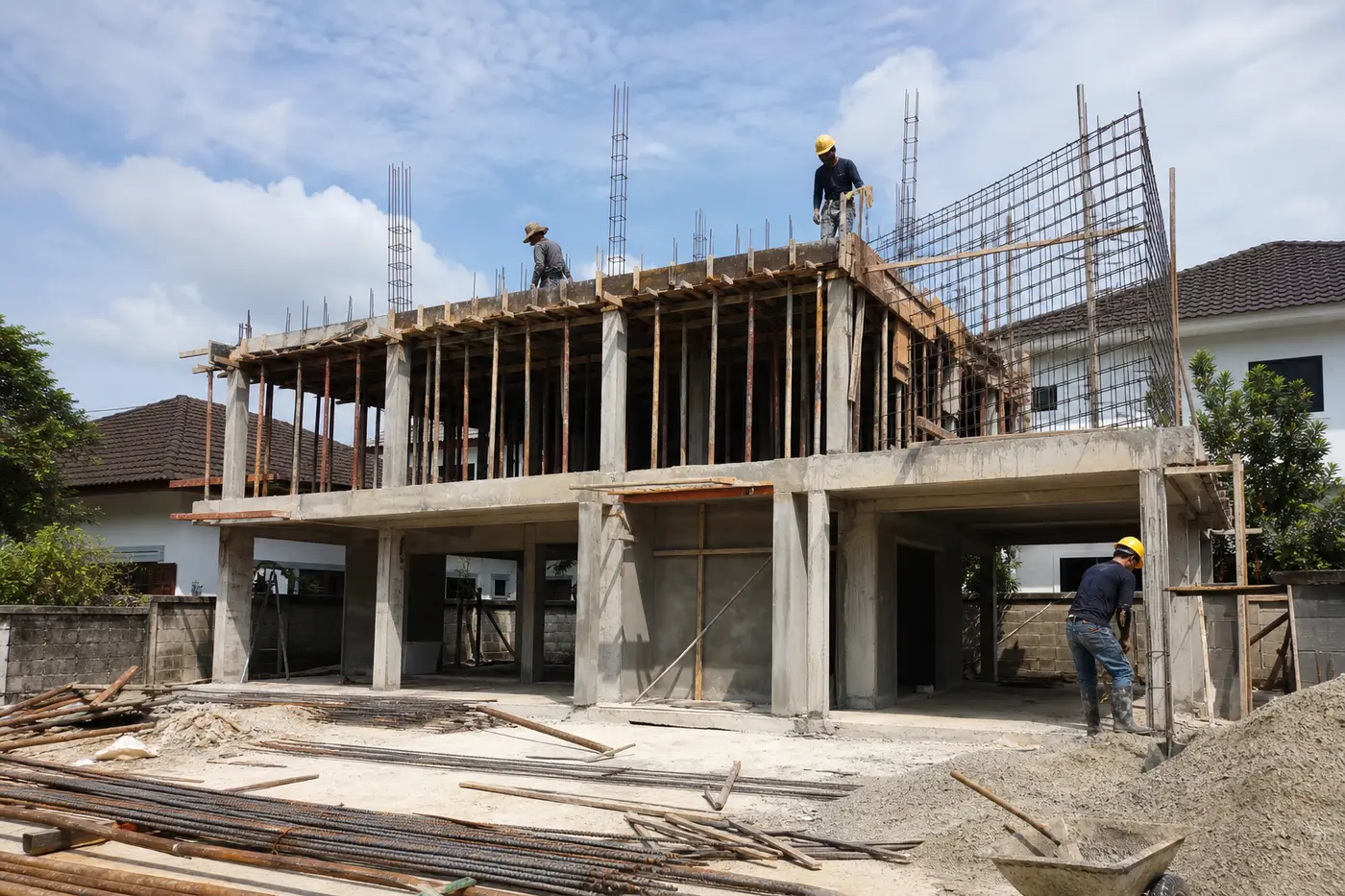 Residential construction progress overview